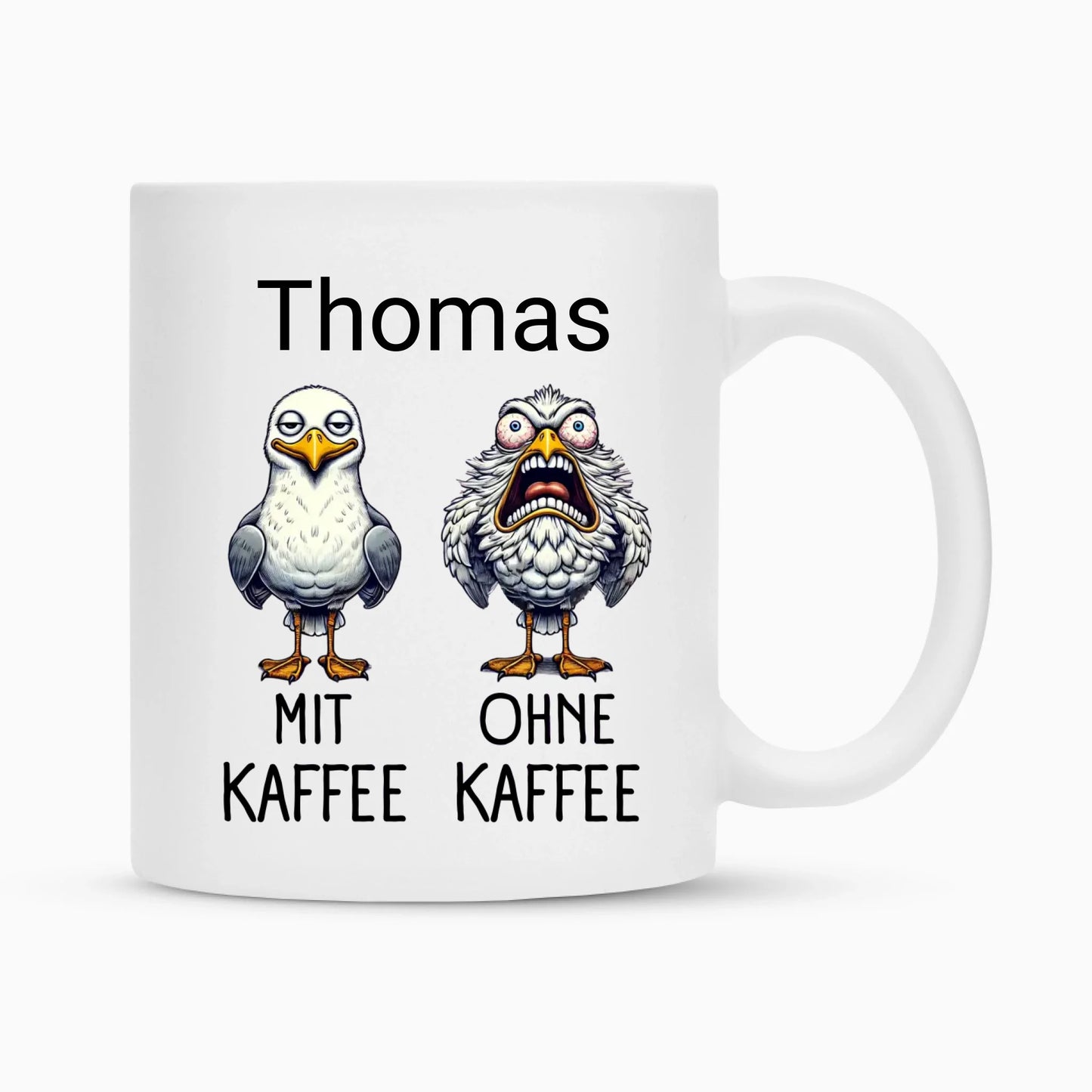 Mit Kaffee/Ohne Kaffee - Tasse Personalisierbar