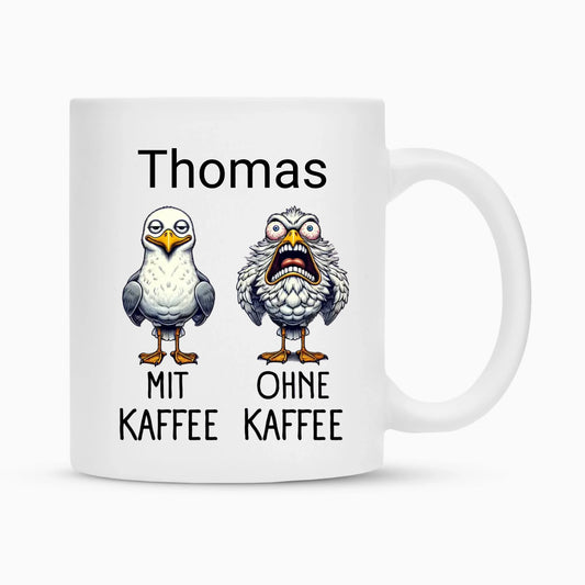 Mit Kaffee/Ohne Kaffee - Tasse Personalisierbar